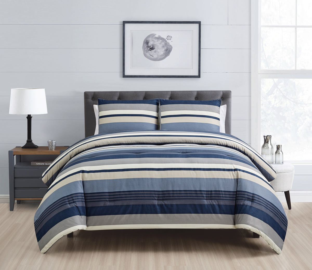 Henderson Stripe 3 Piece Comforter Set – Lanwood Home